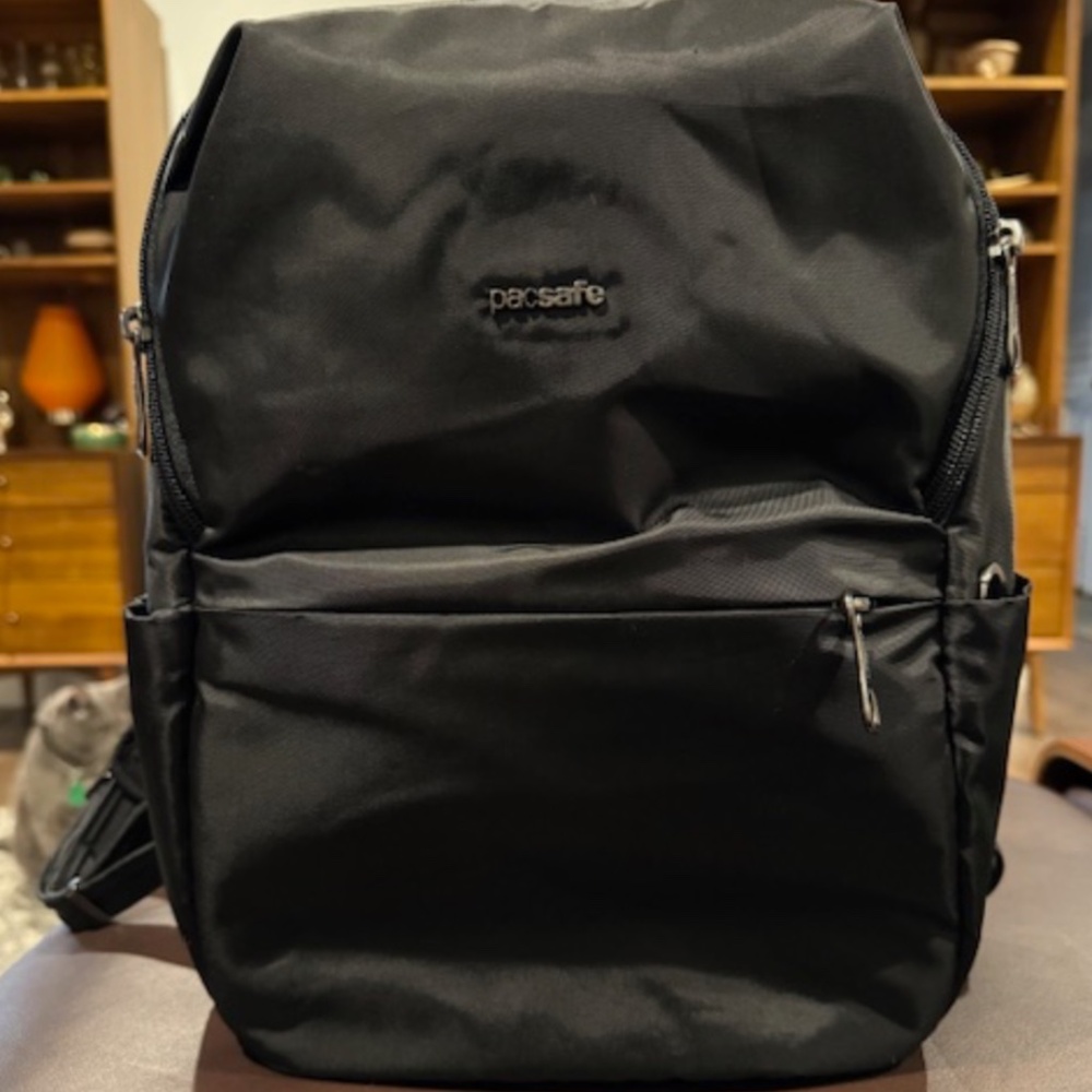 Pacsafe Black Cruise Essentials Backpack Anti-Theft Model 20725- Great Condition